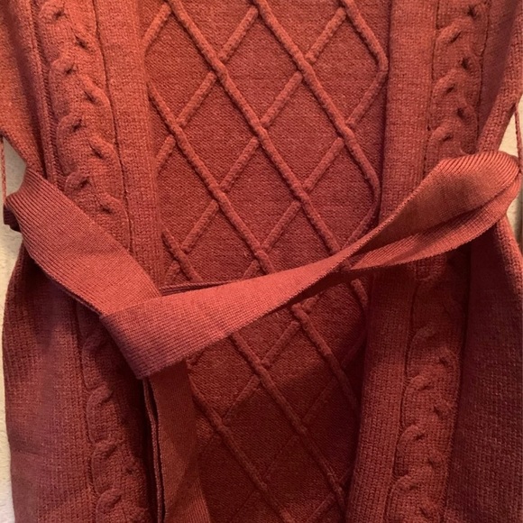 ✨HPx3✨NWT brown mock neck knit long sleeve sweater dress - Picture 6 of 8